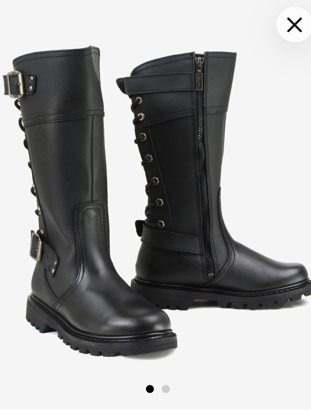 Milwaukee Motorcycle Co “Dream Girl” Women's Black Leather Boots 7.5C EUC!